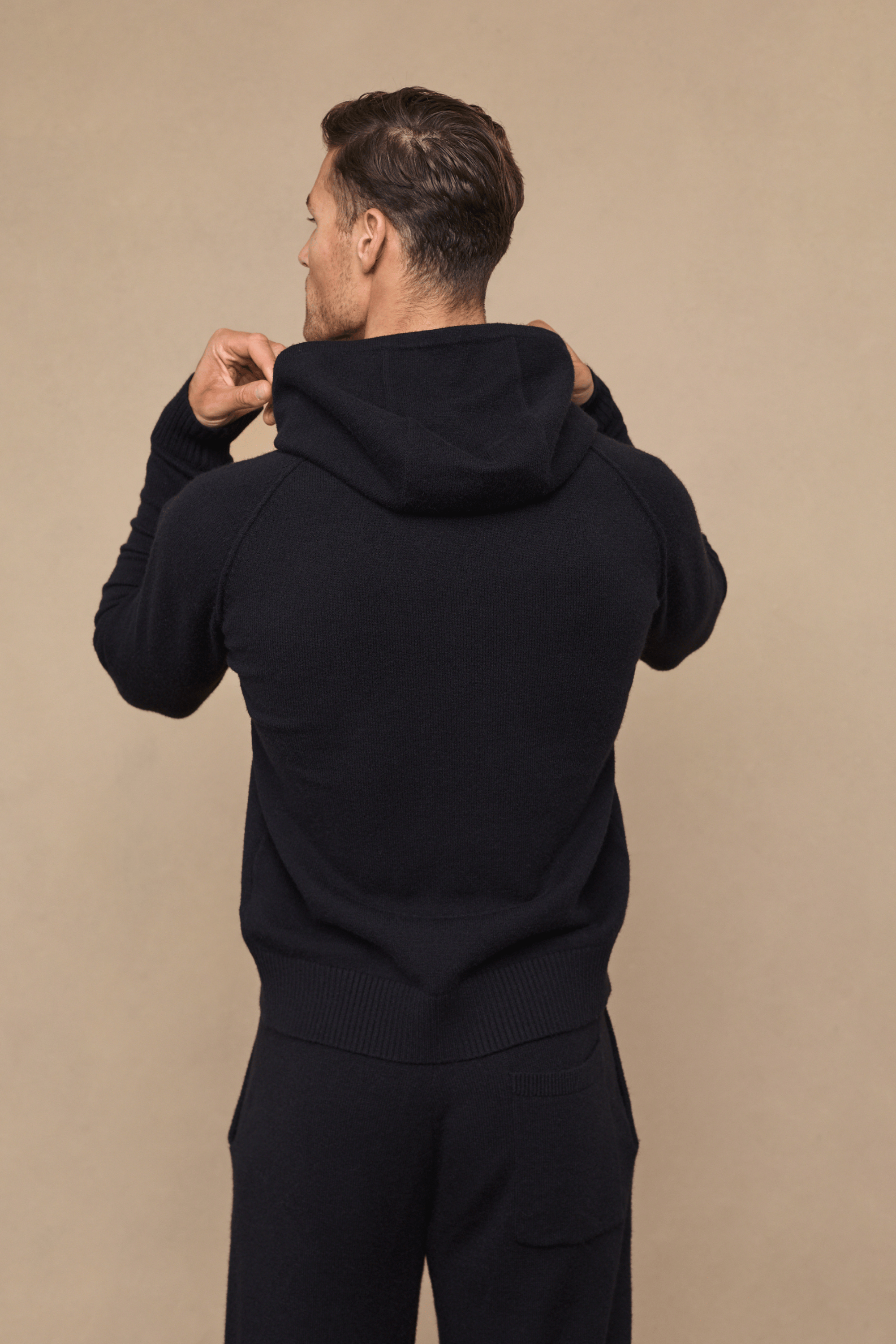 Rowan Knitted Hoodie - Black