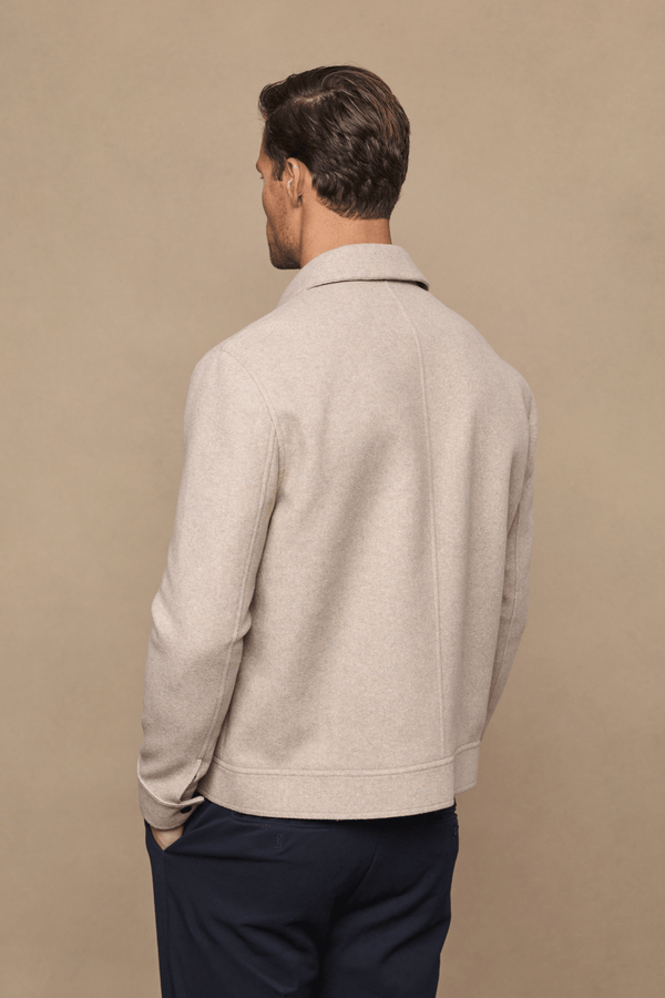 Fabian Zip Through Jacket - Oatmeal