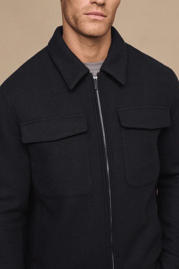Fabian Zip Through Jacket - Black