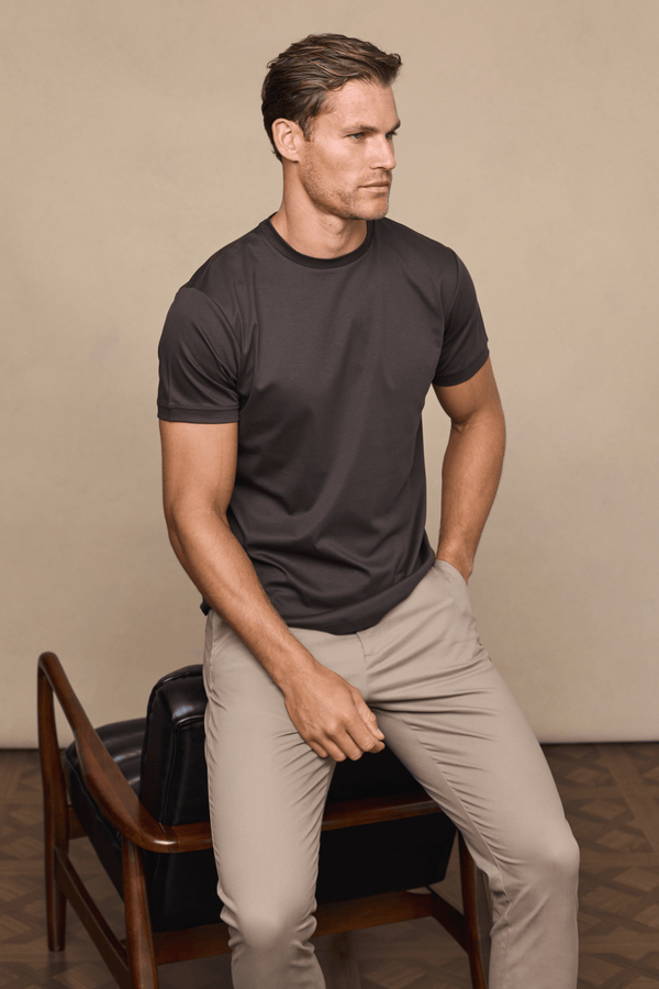 Luxe Mercerised T-Shirt - Brown
