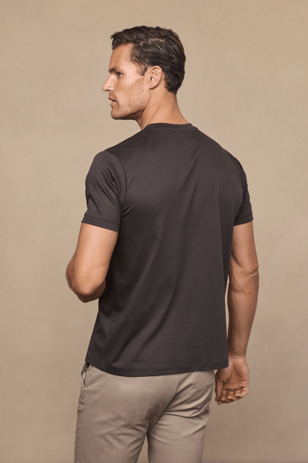 Luxe Mercerised T-Shirt - Brown