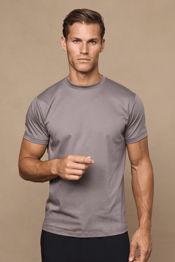 Luxe Mercerised T-Shirt - Mushroom