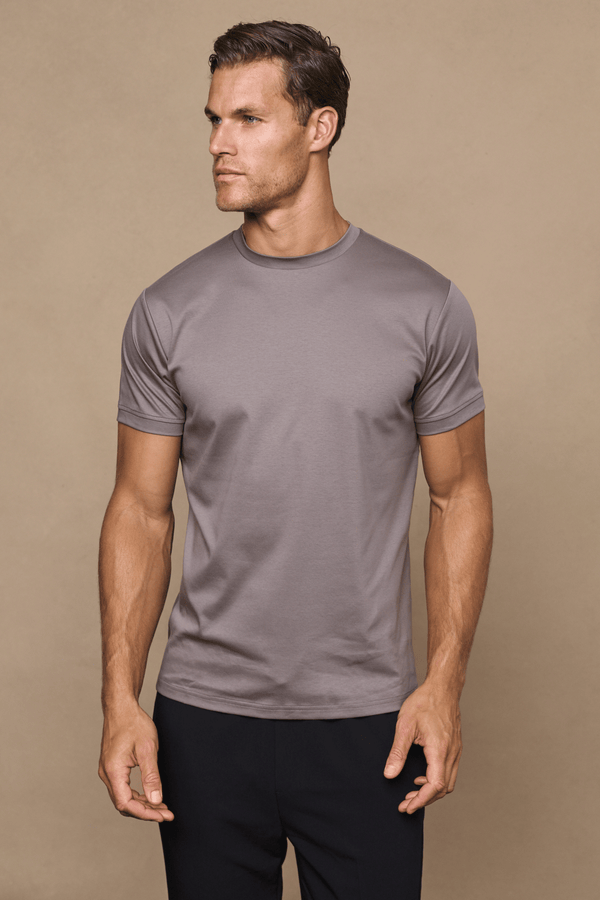 Luxe Mercerised T-Shirt - Mushroom