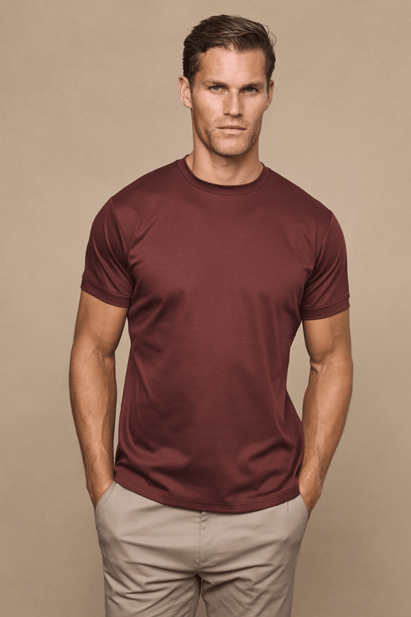 Luxe Mercerised T-Shirt - Rust