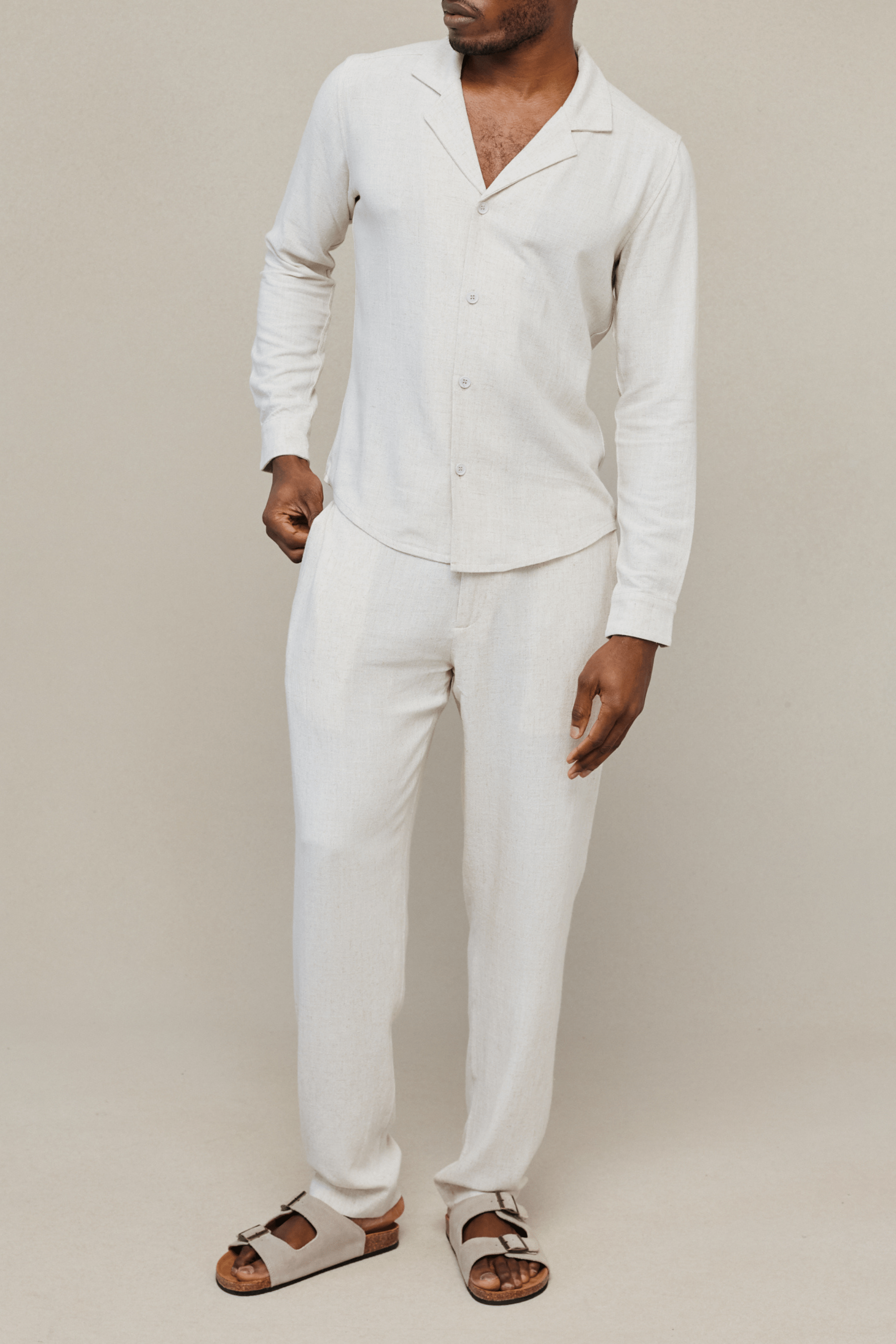Cami Linen Straight Leg Trouser - Oatmeal