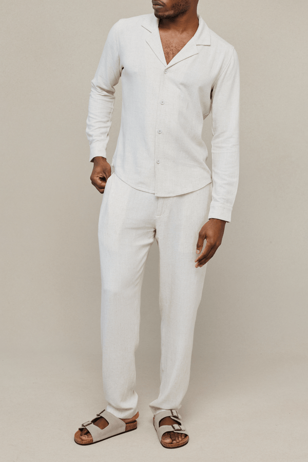 Cami Linen Straight Leg Trouser - Oatmeal