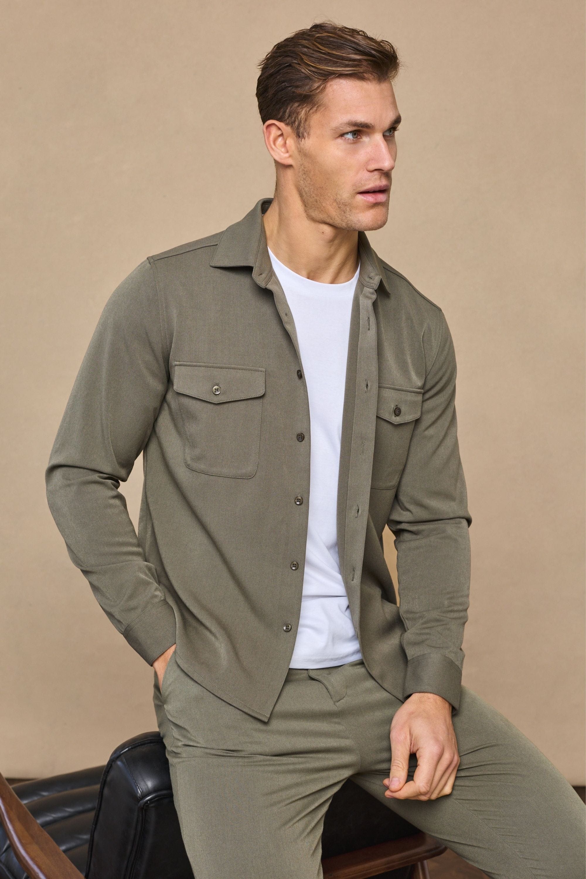 Leo Overshirt - Dark Olive