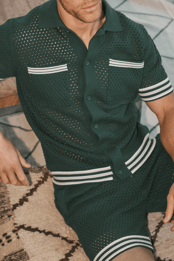 Cipressi Crochet Knit Shirt - Green
