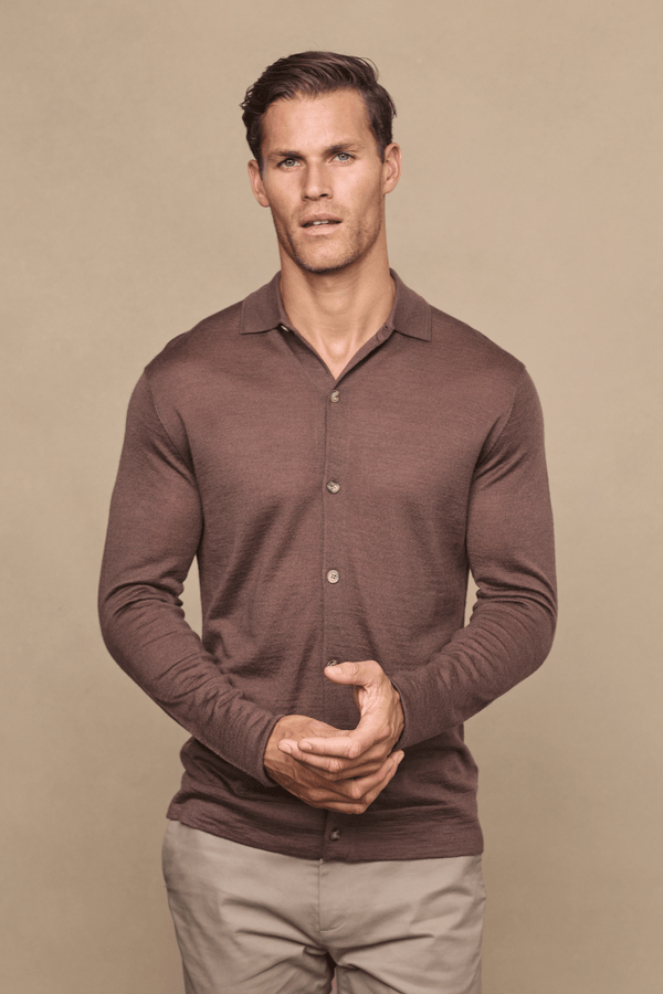 Edgar Fine Knit Shirt - Mocha