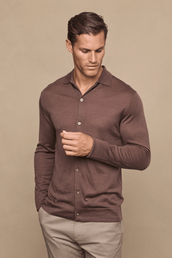 Edgar Fine Knit Shirt - Mocha