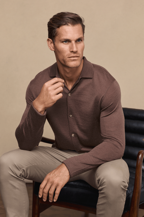 Edgar Fine Knit Shirt - Mocha