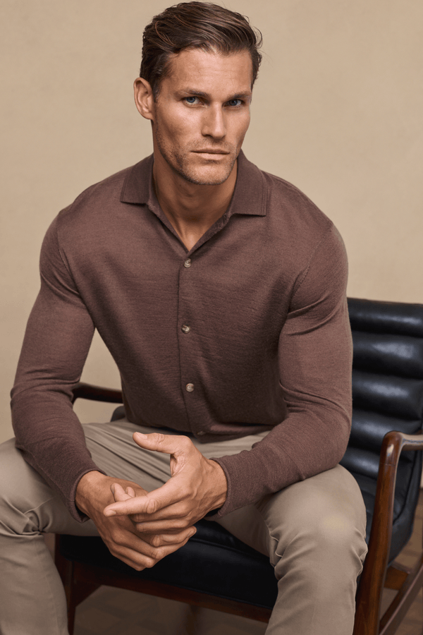 Edgar Fine Knit Shirt - Mocha