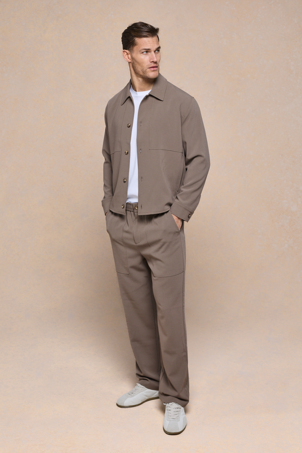 Julien Relaxed Panelled Jacket - Olive