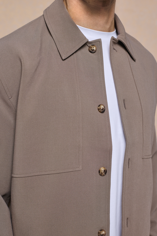 Julien Relaxed Panelled Jacket - Olive