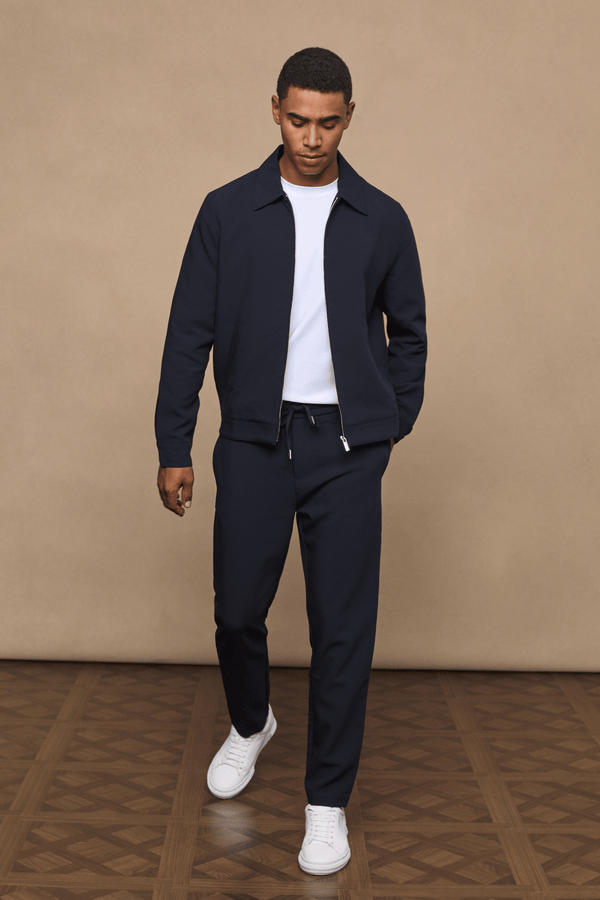 Emilio Zip Through Jacket - Dark Navy