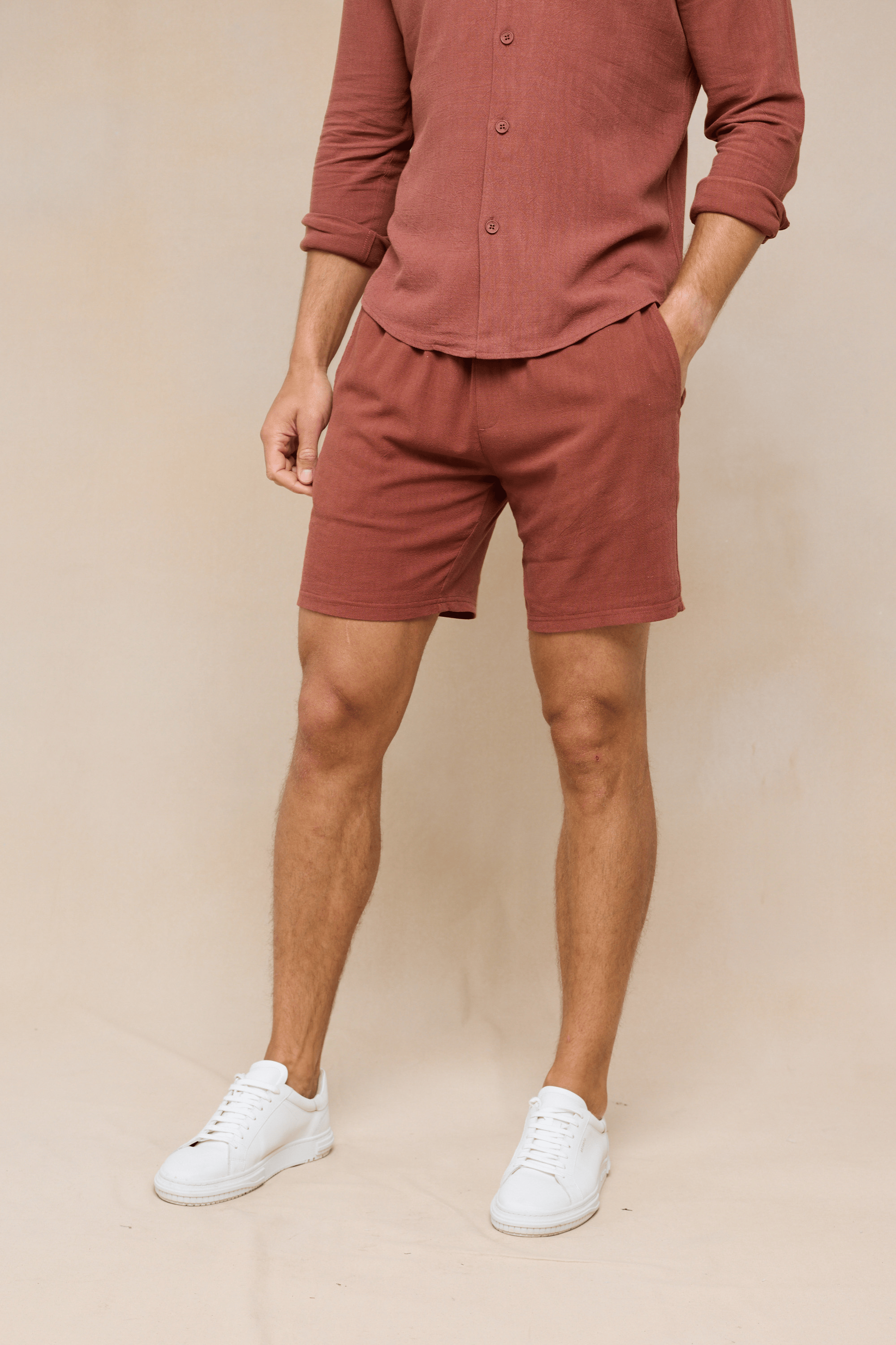 Cami Linen Short - Rust