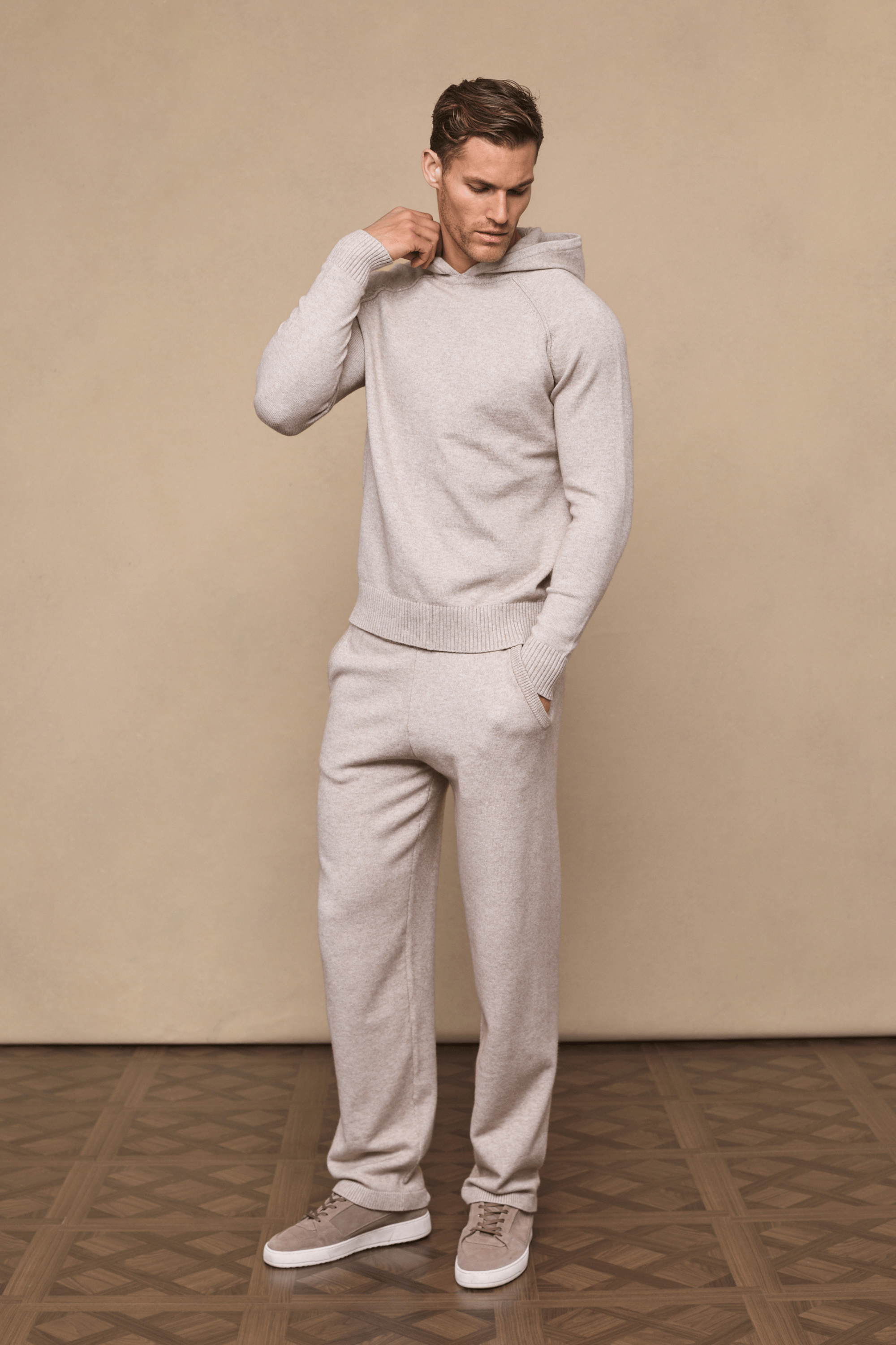 Rowan Knitted Hoodie - Oatmeal