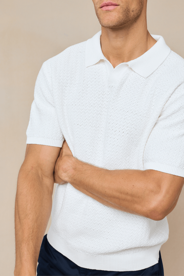 Rapha Cotton Knit Polo - Ecru