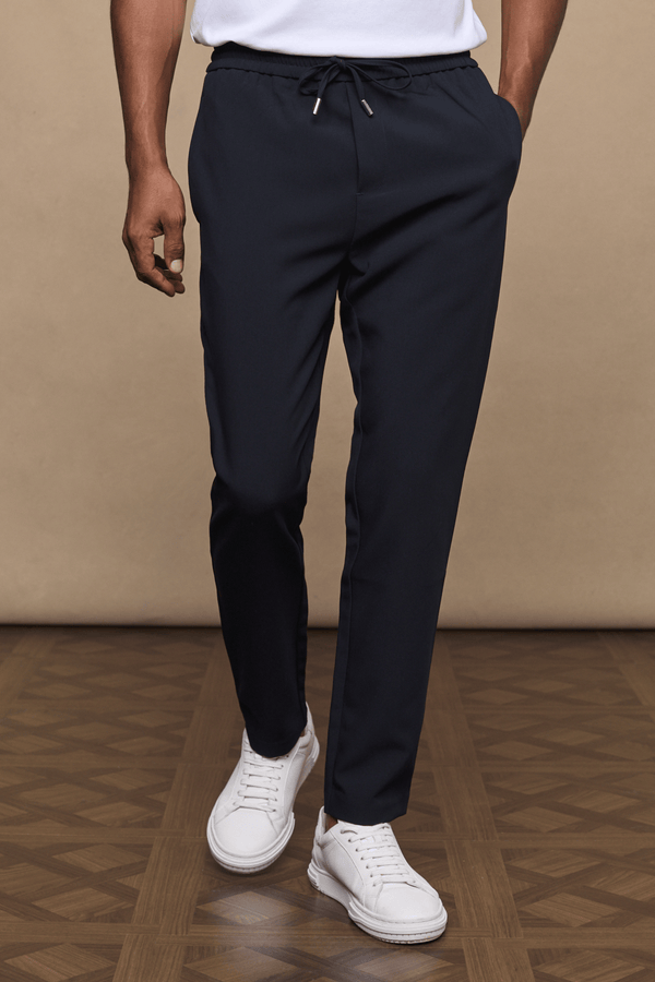 Emilio Everyday Tapered Trouser - Dark Navy