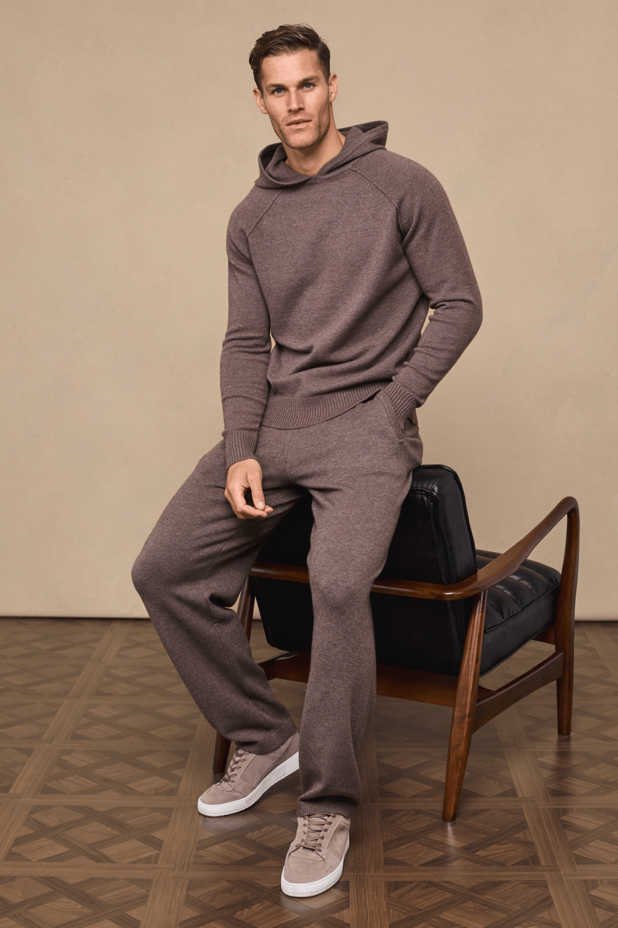 Rowan Knitted Trouser - Brown Marl