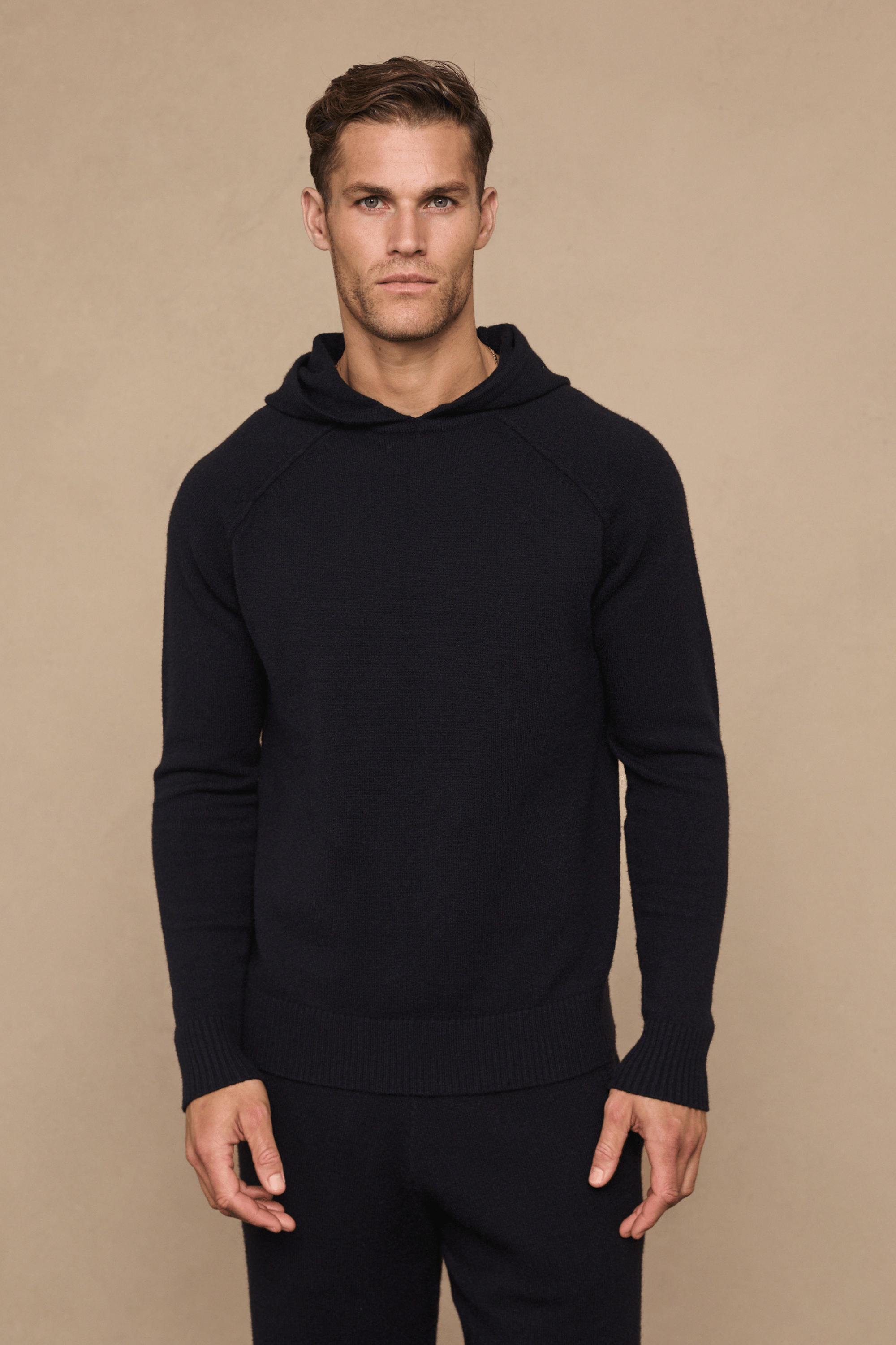 Rowan Knitted Hoodie - Black