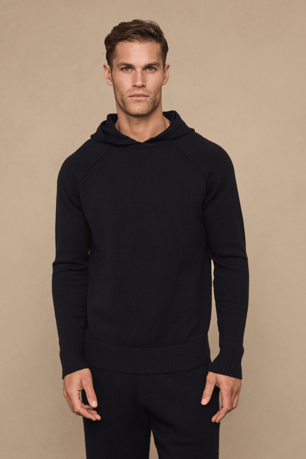 Rowan Knitted Hoodie - Black