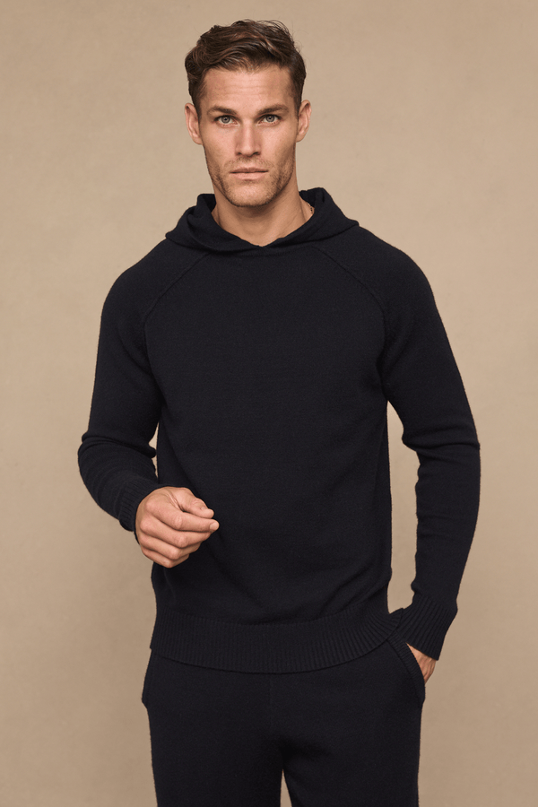 Rowan Knitted Hoodie - Black
