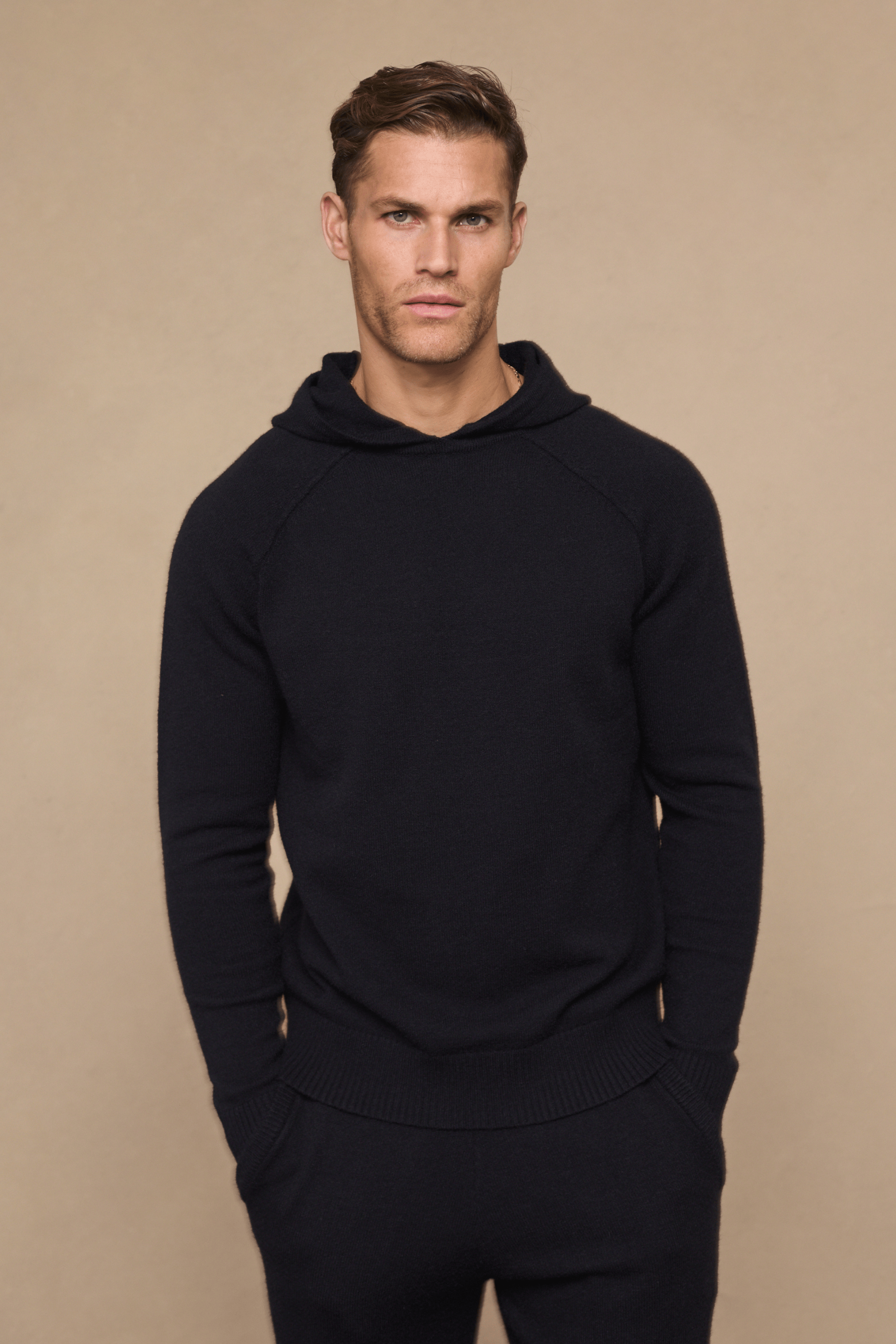 Rowan Knitted Hoodie - Black