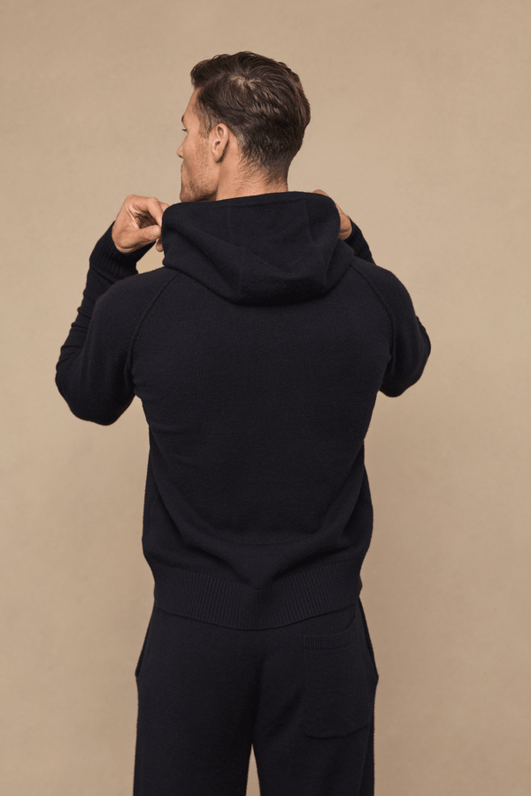 Rowan Knitted Hoodie - Black