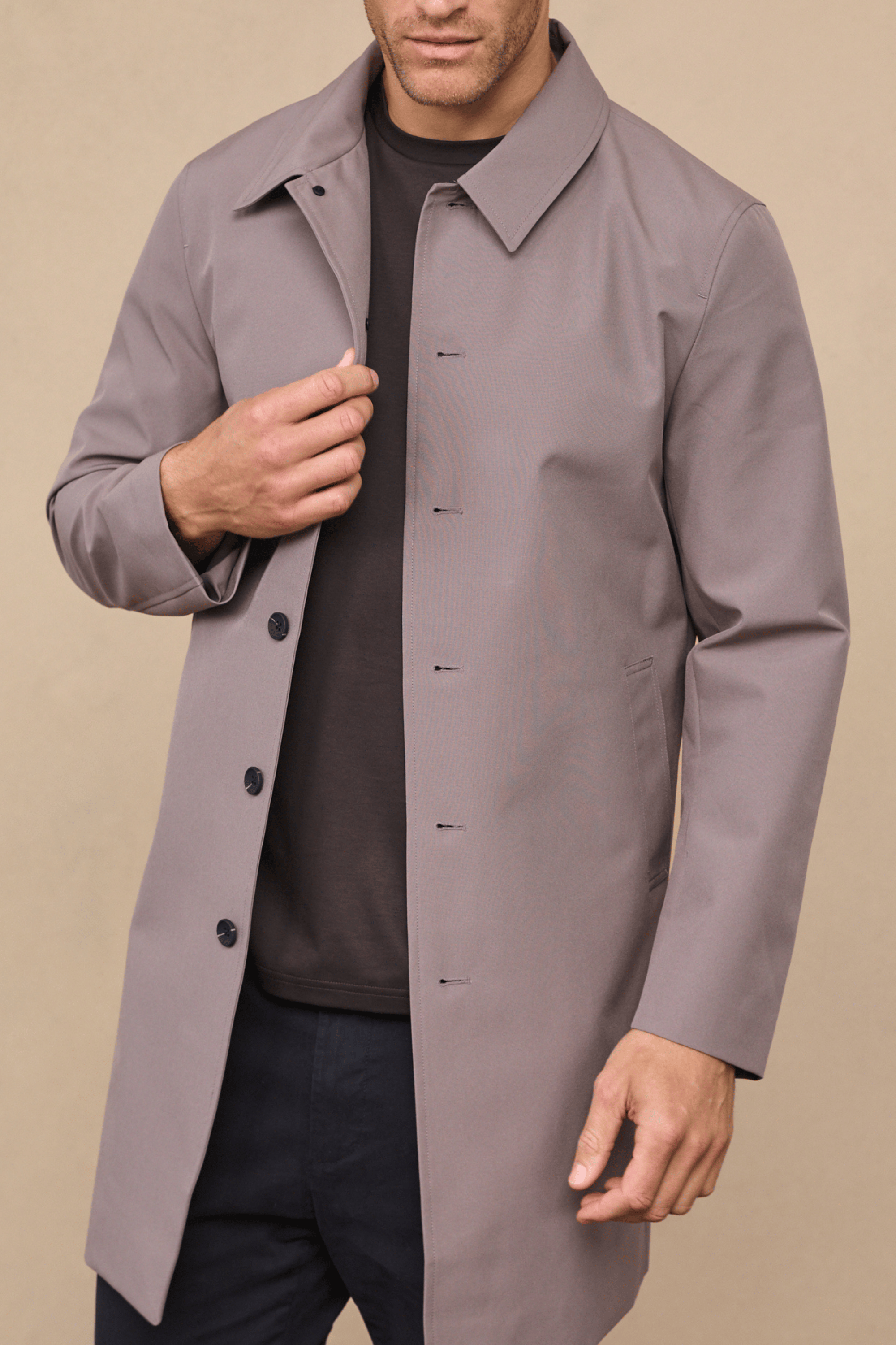 Portica Trench Coat - Mushroom