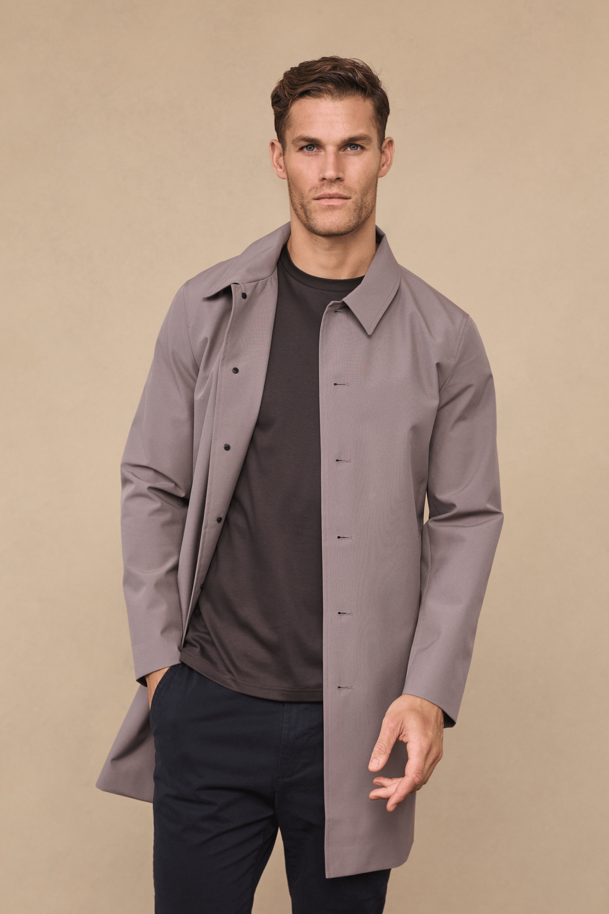 Portica Trench Coat - Mushroom