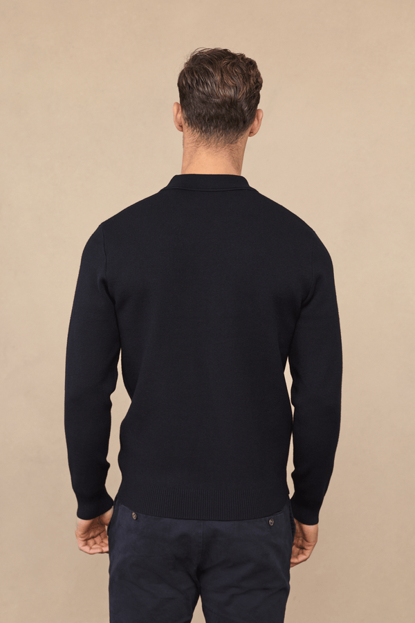 Arlo Zip Through Knitted Jacket- Black