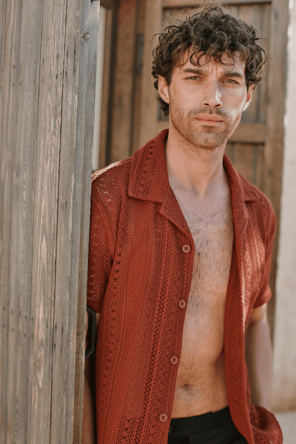 Solle Crochet Shirt - Rust