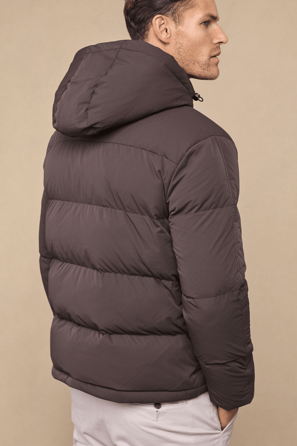 Everetto Down Filled Puffer Coat - Brown