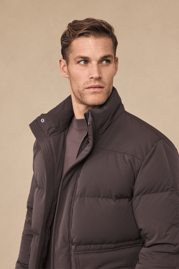 Everetto Down Filled Puffer Coat - Brown