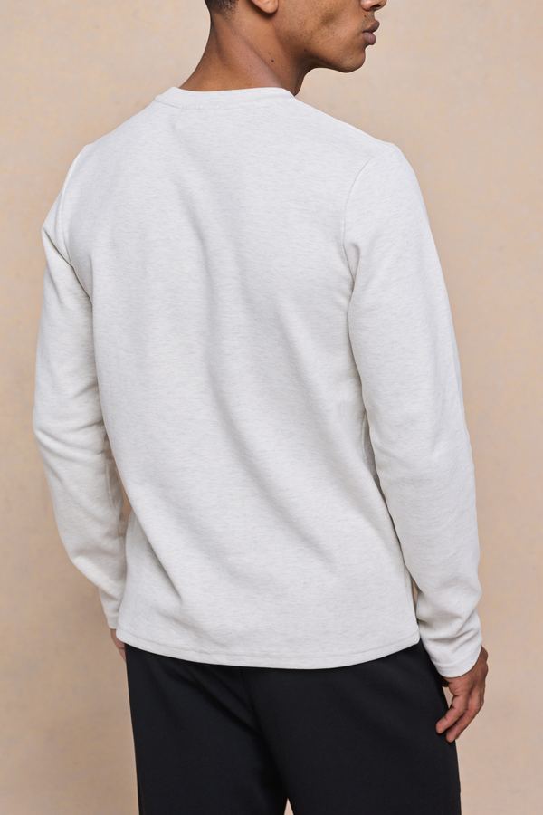 Tyler Long Sleeve Pocket  T-Shirt - Stone Marl