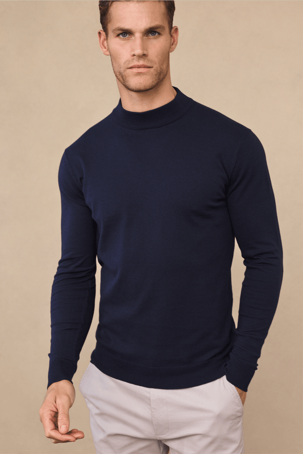 Noah Lightweight Crew Neck Sweater - Navy
