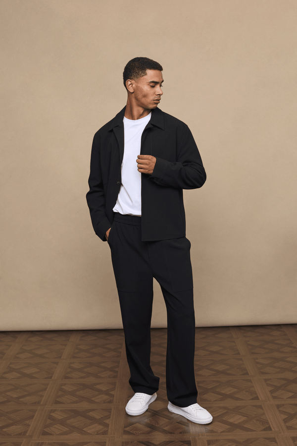 Julien Relaxed Panelled Jacket - Black