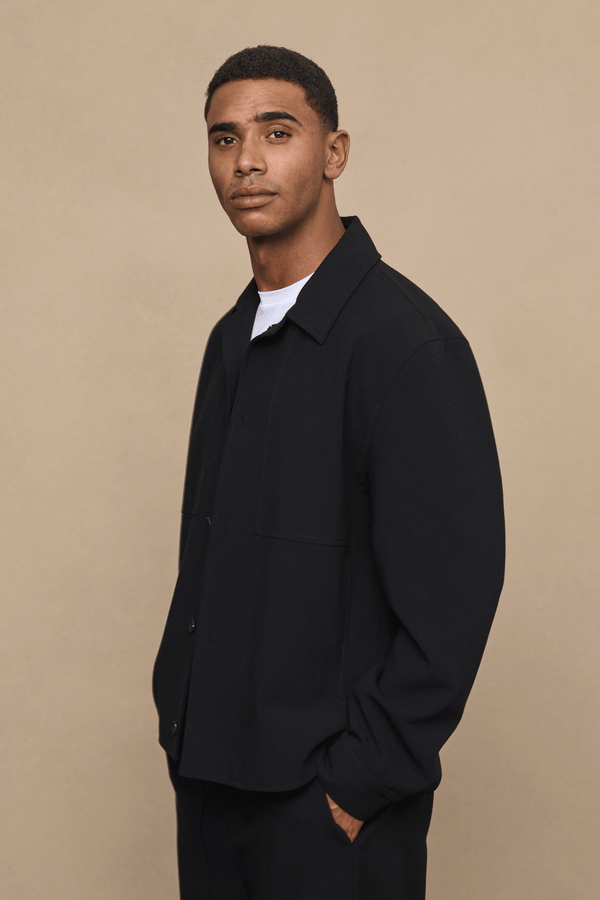 Julien Relaxed Panelled Jacket - Black