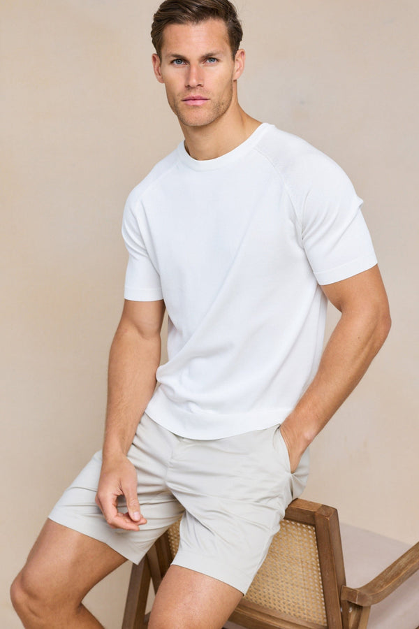 Riera Knit Crew Neck T-Shirt - Ecru