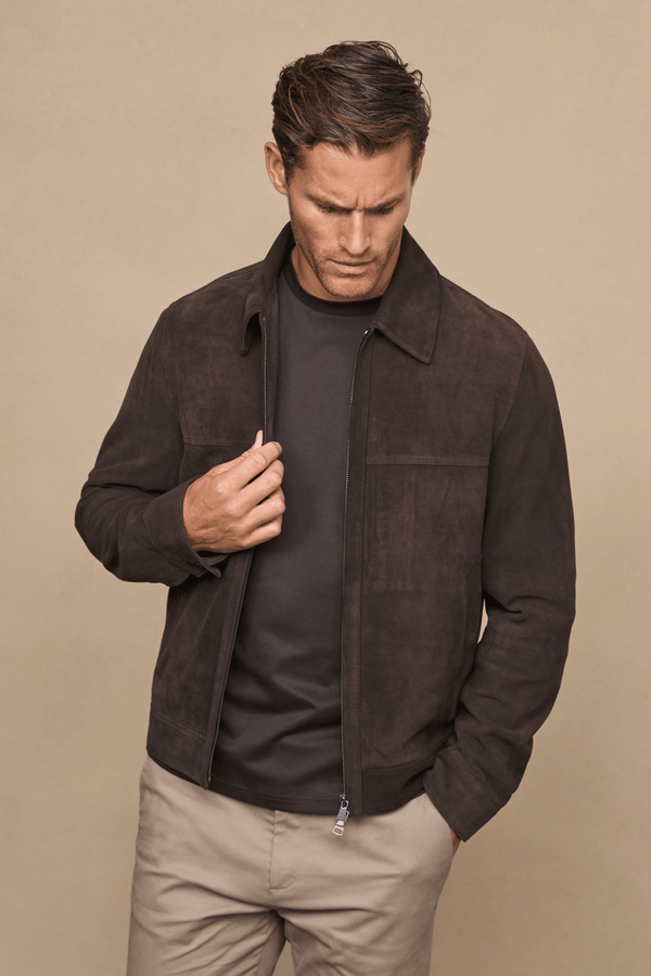 Raith Bruno Suede Jacket - Brown