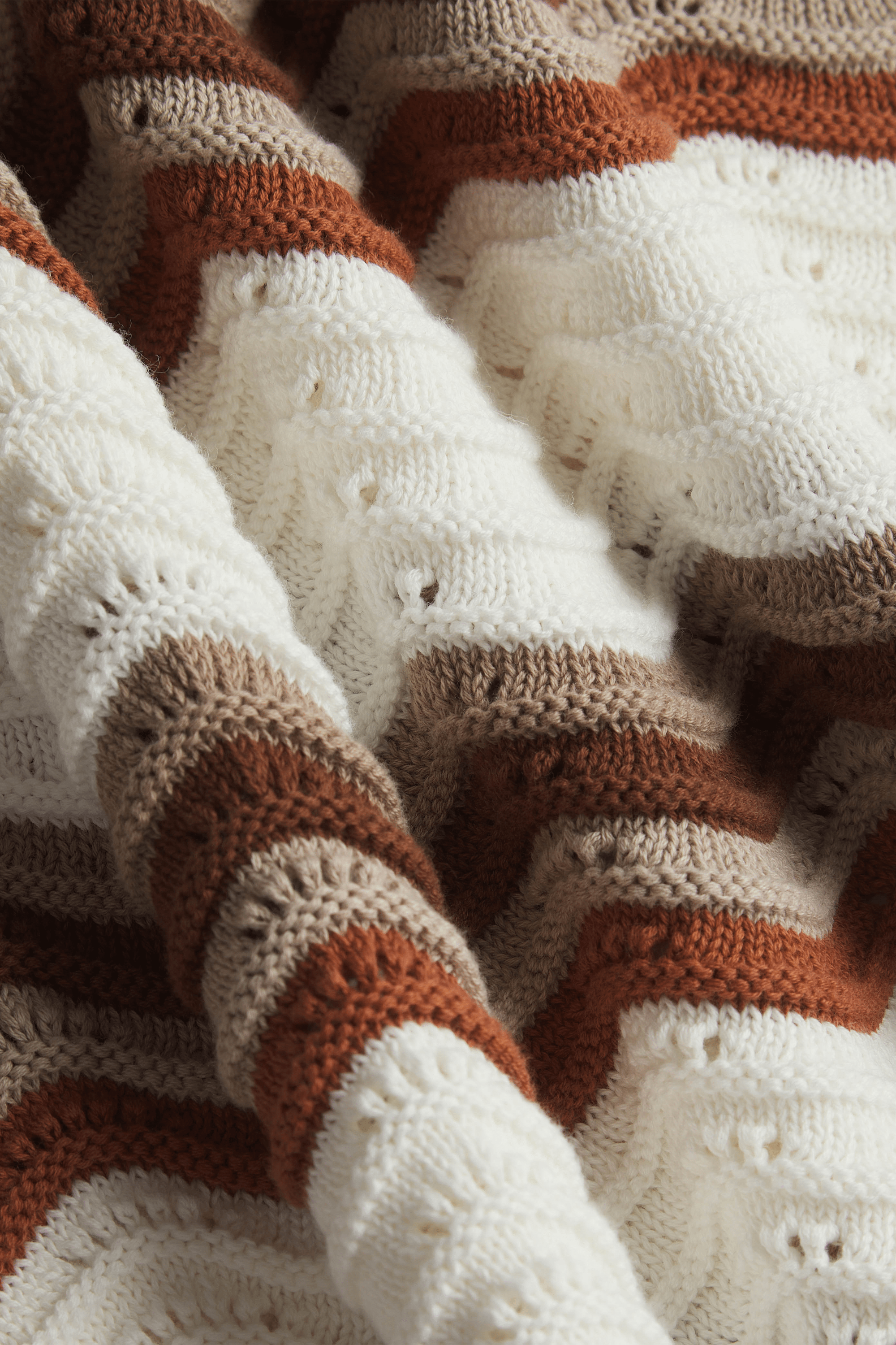 Primavera Häkelstrick-Shorts - Ecru/Braun