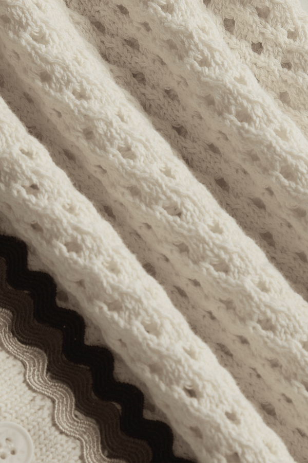 Marconi Crochet Knit Shirt - Ecru